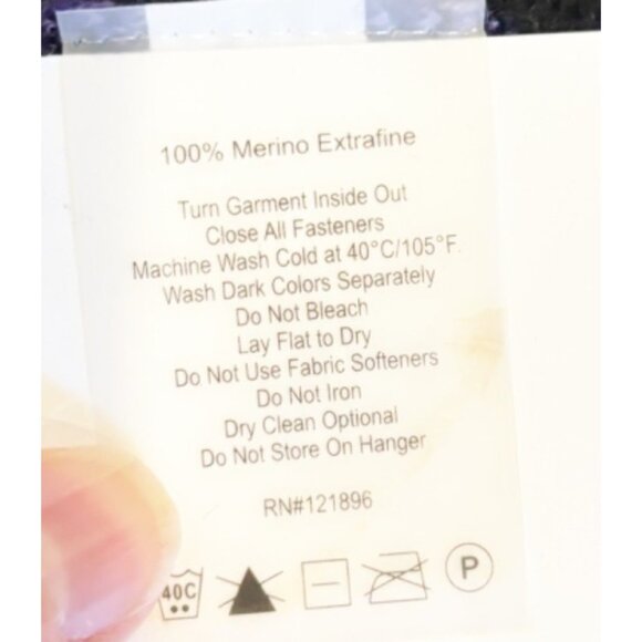 Title Nine 100% Merino Wool Long Sleeve Full Zip Cardigan Size Small - Picture 6 of 9